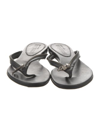 Alexander McQueen Leather Flip Flops