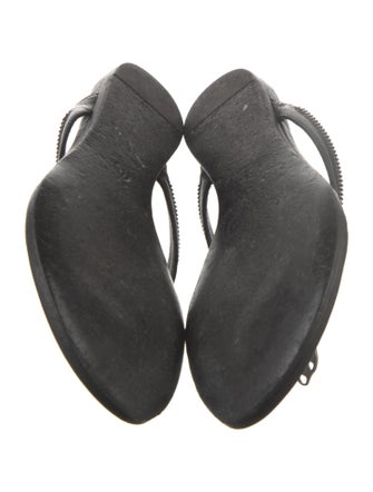 Alexander McQueen Leather Flip Flops