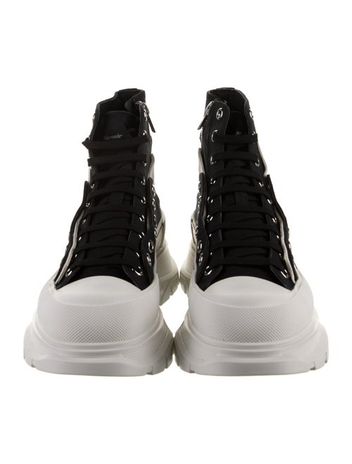 Alexander McQueen Canvas Colorblock Pattern Chunky Sneakers