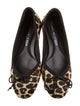 Alexander McQueen Leather Animal Print Ballet Flats