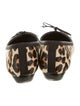 Alexander McQueen Leather Animal Print Ballet Flats
