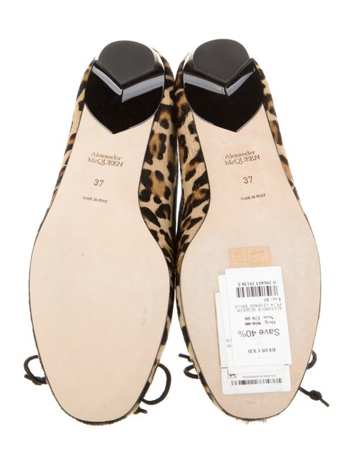 Alexander McQueen Leather Animal Print Ballet Flats
