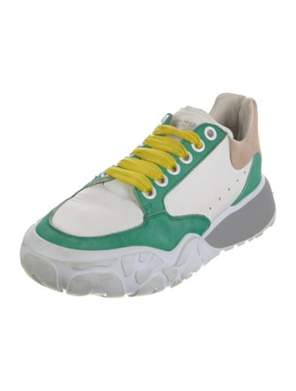 Alexander McQueen Leather Colorblock Pattern Sneakers
