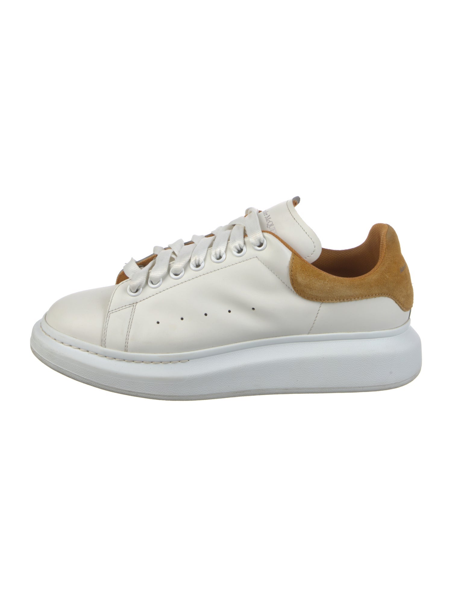 Alexander McQueen Leather Colorblock Pattern Sneakers