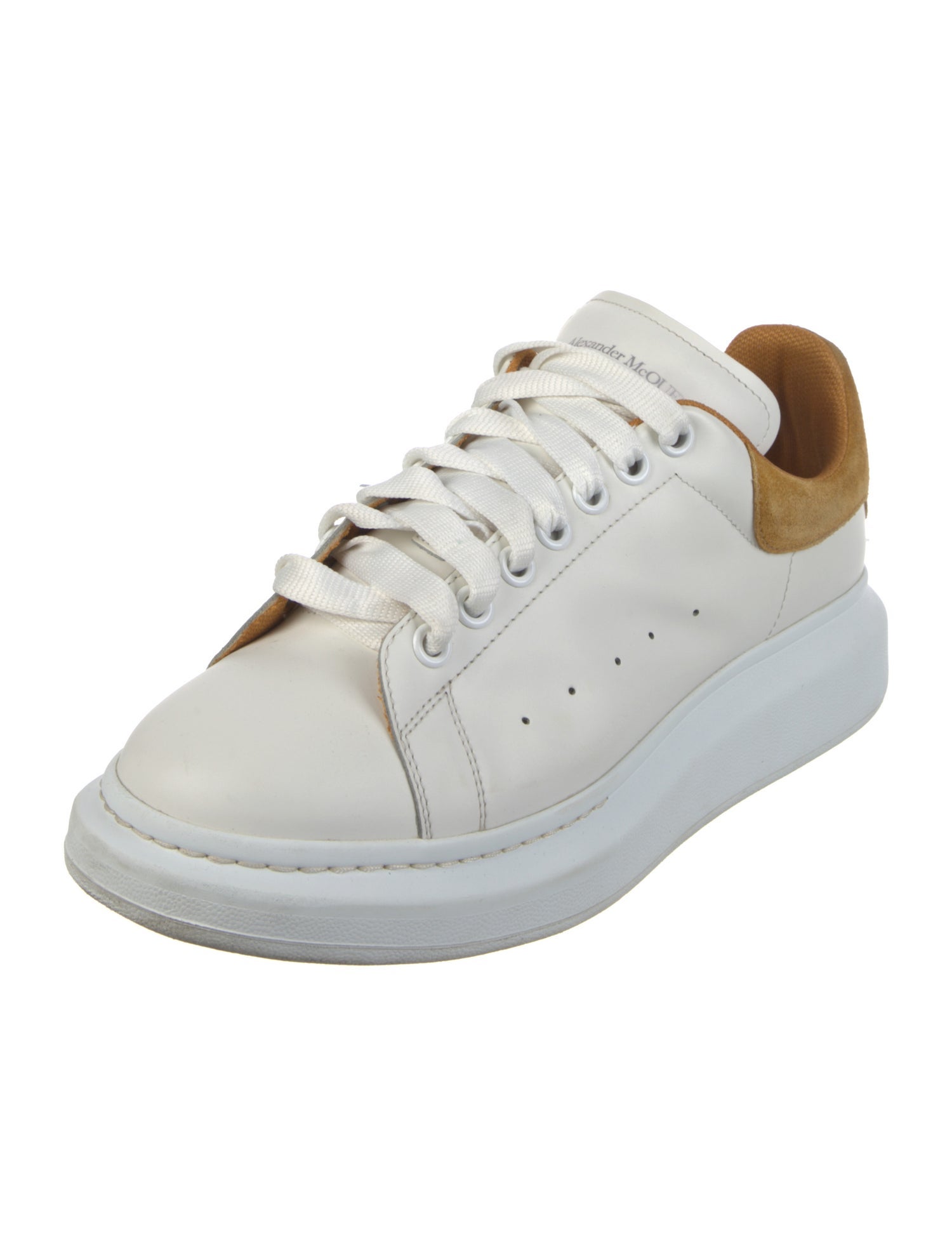 Alexander McQueen Leather Colorblock Pattern Sneakers