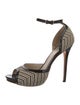 Alexander McQueen Raffia Printed D'Orsay Pumps