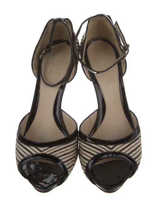 Alexander McQueen Raffia Printed D'Orsay Pumps