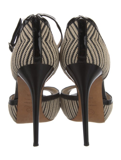 Alexander McQueen Raffia Printed D'Orsay Pumps