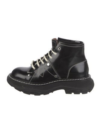 Alexander McQueen Leather Combat Boots