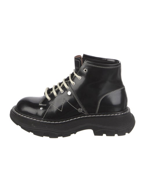 Alexander McQueen Leather Combat Boots