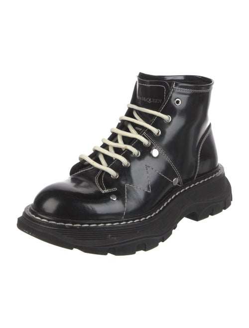 Alexander McQueen Leather Combat Boots