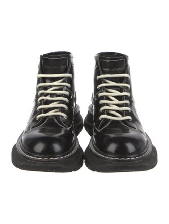 Alexander McQueen Leather Combat Boots