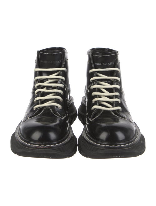 Alexander McQueen Leather Combat Boots