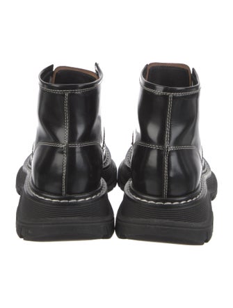 Alexander McQueen Leather Combat Boots