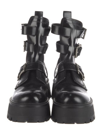 Alexander McQueen Leather Combat Boots