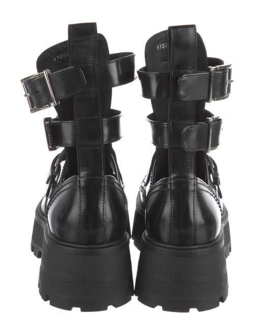 Alexander McQueen Leather Combat Boots