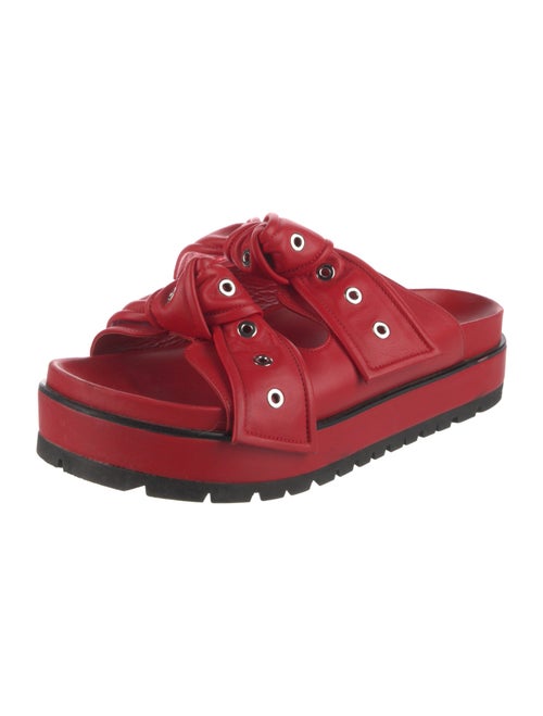 Alexander McQueen Leather Cutout Accent Slides