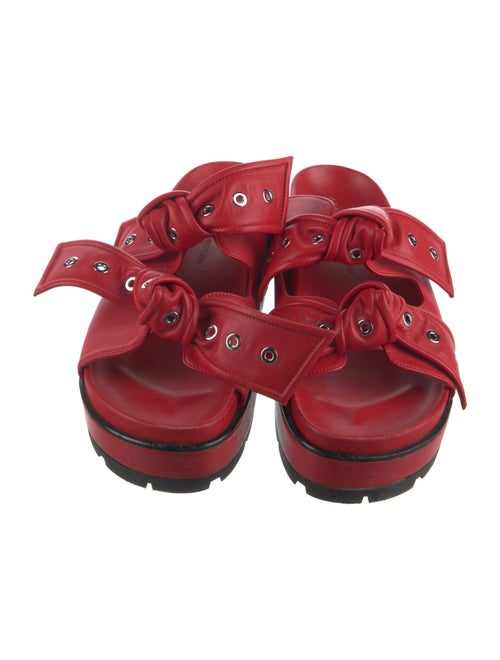 Alexander McQueen Leather Cutout Accent Slides