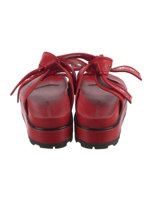 Alexander McQueen Leather Cutout Accent Slides