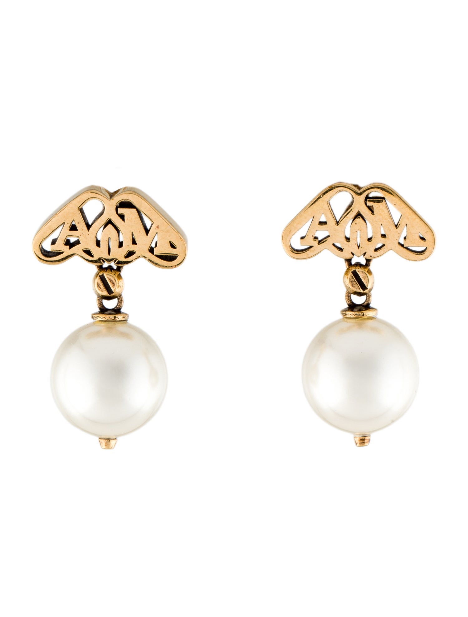 Alexander McQueen Faux Pearl Seal Drop earrings