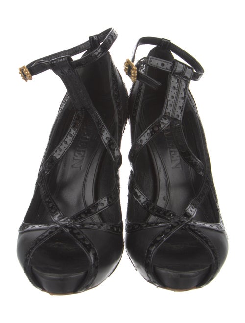 Alexander McQueen Leather T-Strap Pumps