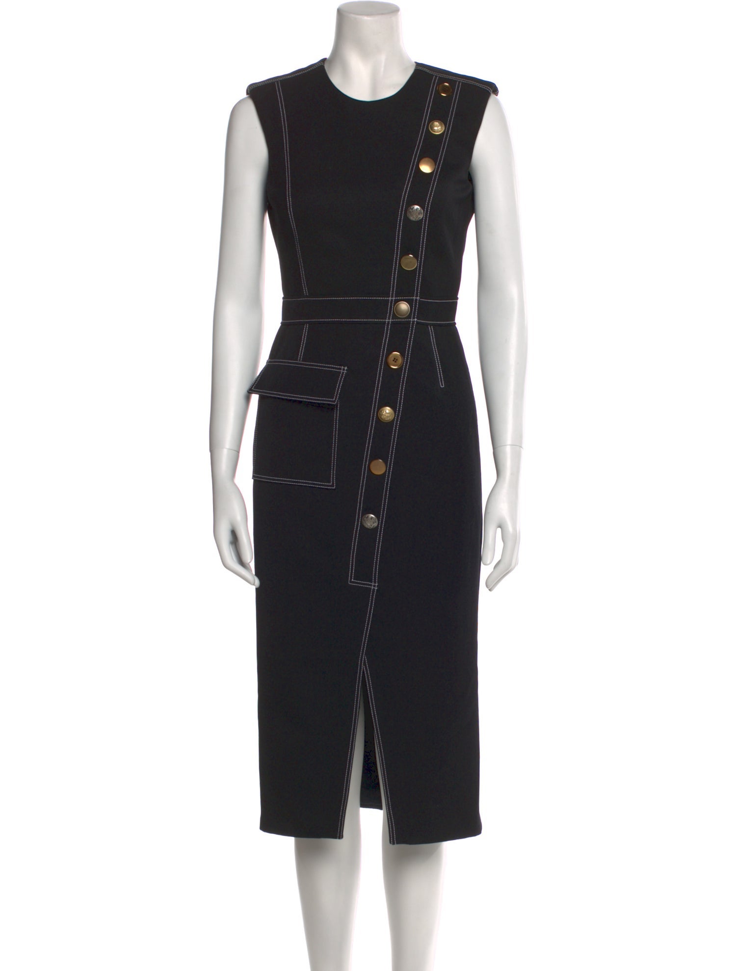 Alexander McQueen Wool Midi Length Dress