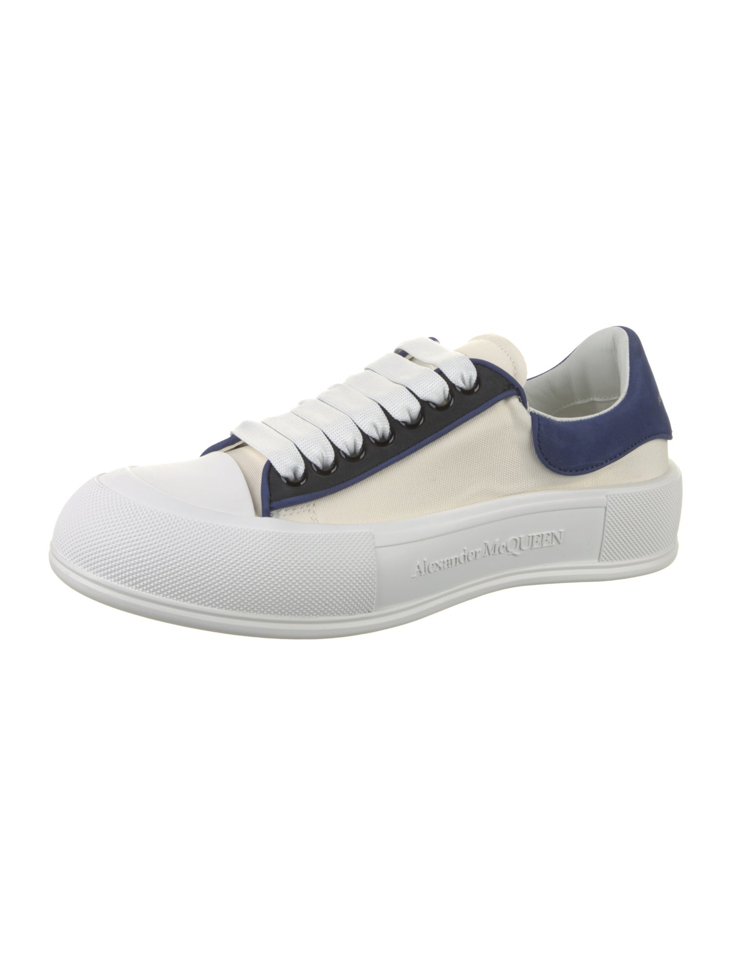 Alexander McQueen Canvas Colorblock Pattern Sneakers