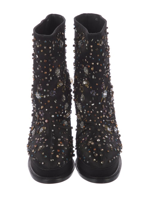 Alexander McQueen Satin Printed Boots