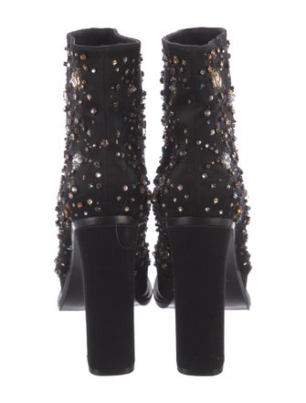 Alexander McQueen Satin Printed Boots