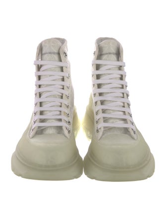 Alexander McQueen Mesh Grosgrain Trim Sneakers