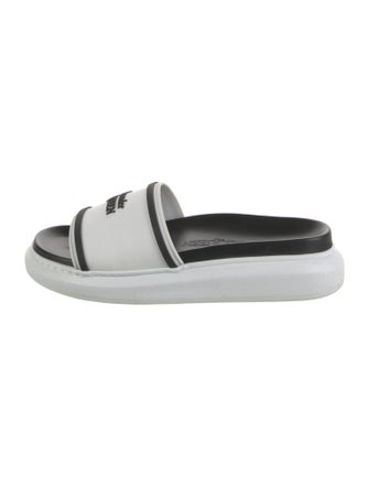 Alexander McQueen Rubber Colorblock Pattern Slides