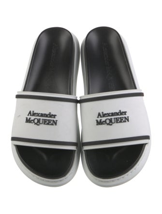 Alexander McQueen Rubber Colorblock Pattern Slides
