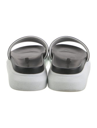 Alexander McQueen Rubber Colorblock Pattern Slides