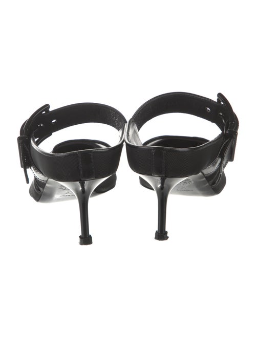 Alexander McQueen Mesh Leather Trim Embellishment Mules