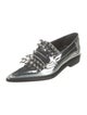 Alexander McQueen Spike Accents Patent Leather Loafers