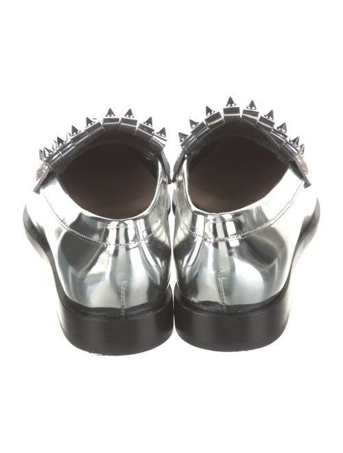 Alexander McQueen Spike Accents Patent Leather Loafers