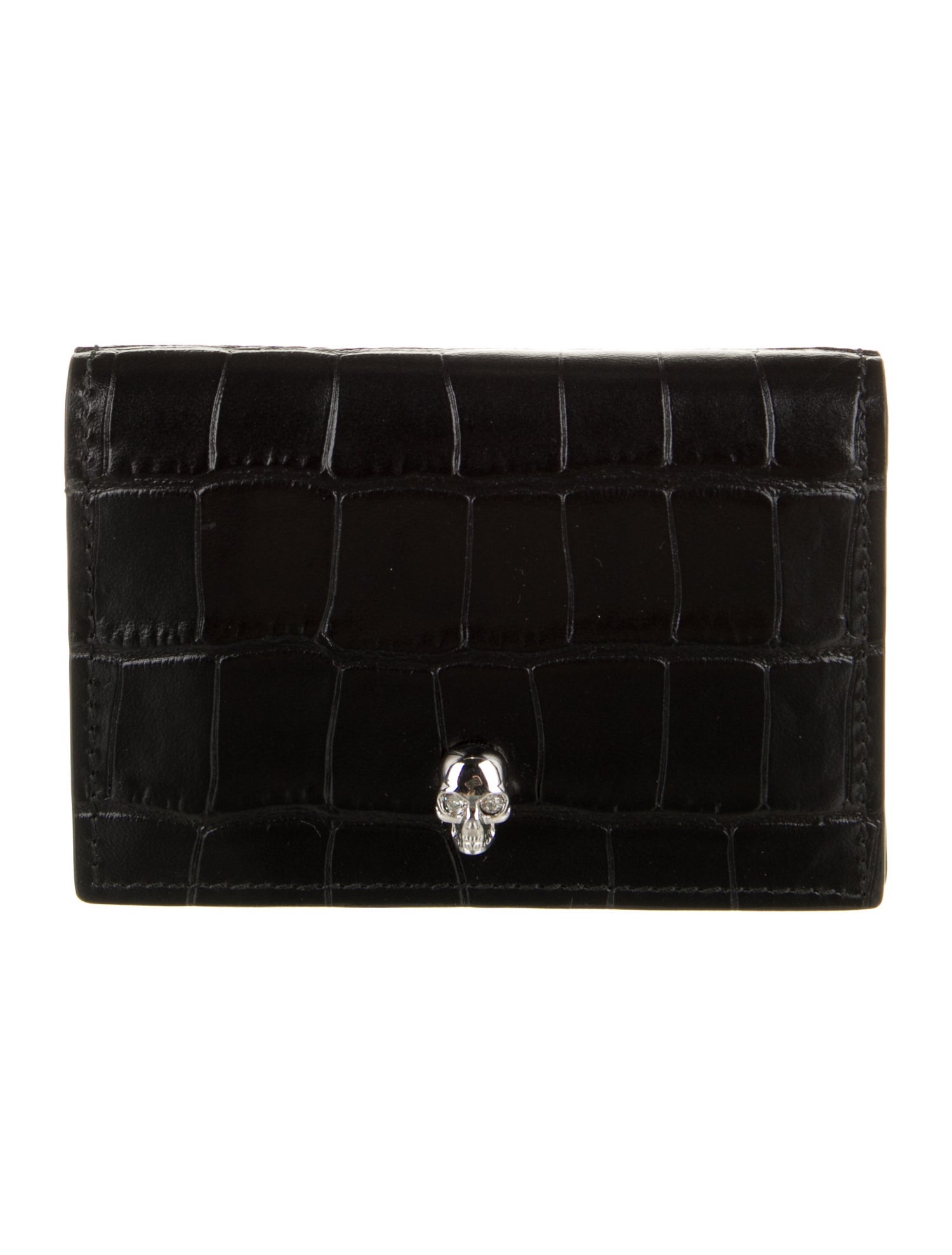 Alexander McQueen Skull Embossed Leather Wallet