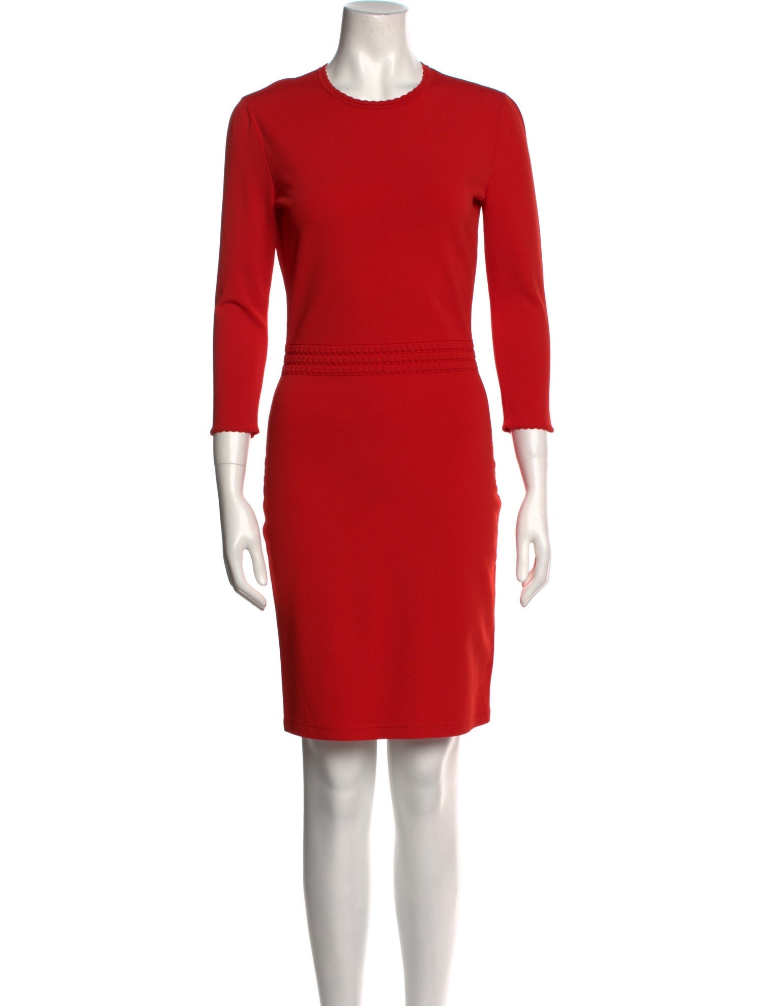 Alexander McQueen Crew Neck Knee-Length Dress