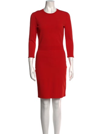Alexander McQueen Crew Neck Knee-Length Dress