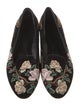 Alexander McQueen Velvet Floral Print Flats