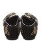 Alexander McQueen Velvet Floral Print Flats