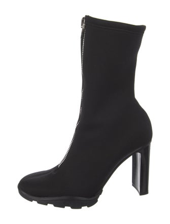 Alexander McQueen Neoprene Lace-Up Boots