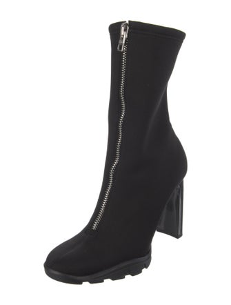 Alexander McQueen Neoprene Lace-Up Boots