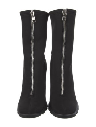 Alexander McQueen Neoprene Lace-Up Boots