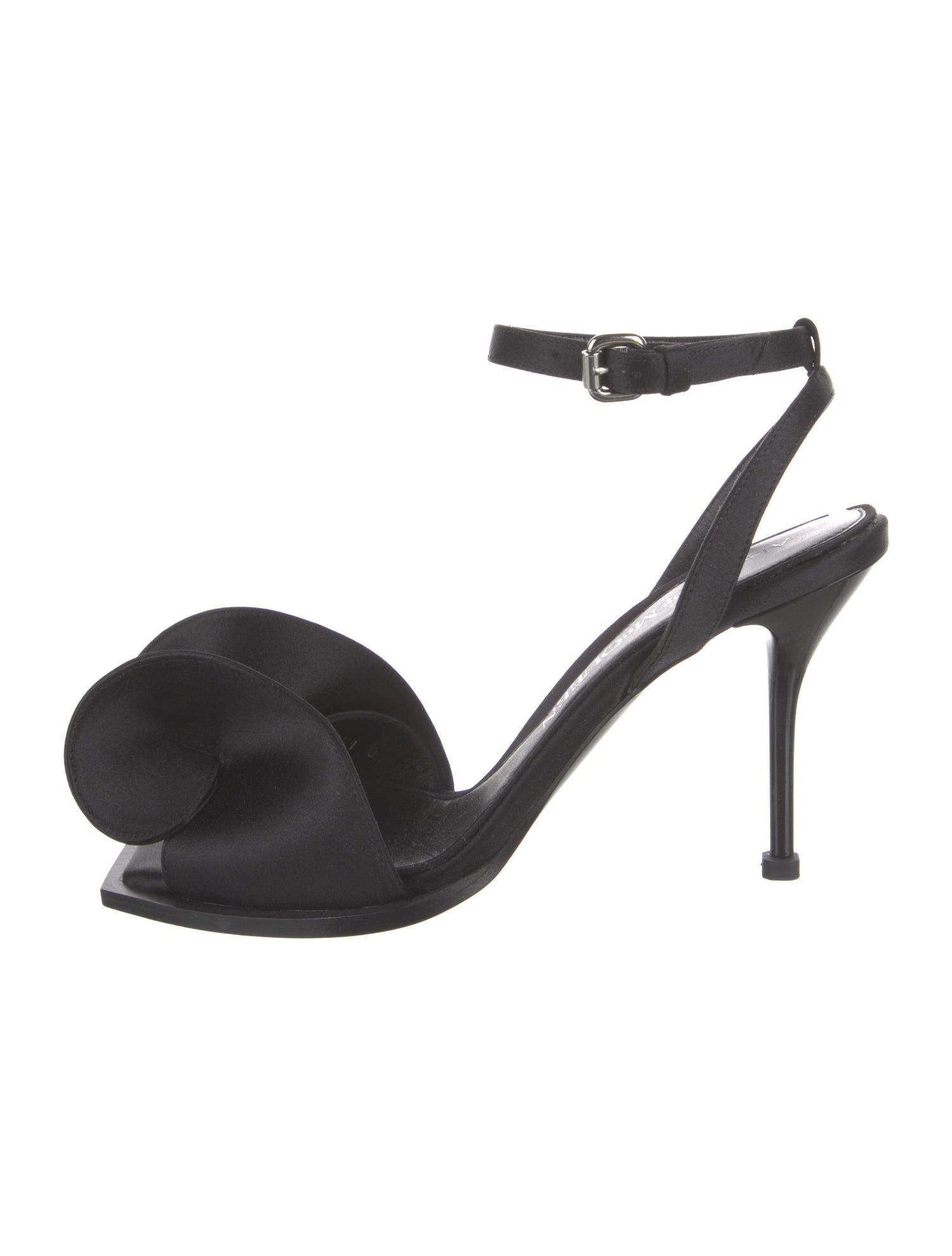 Alexander McQueen Satin Slingback Sandals