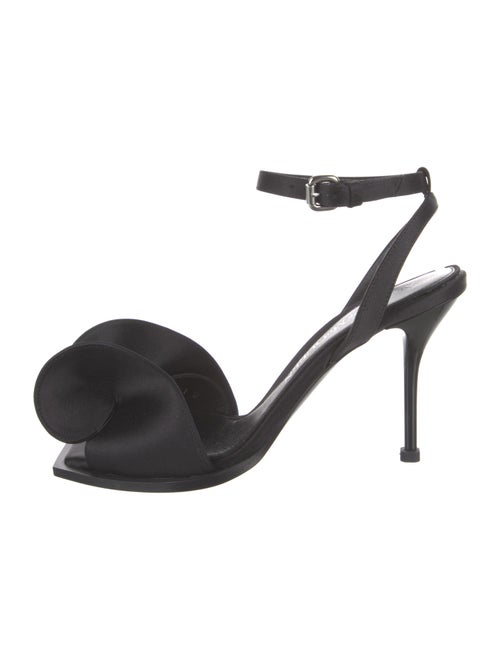 Alexander McQueen Satin Slingback Sandals