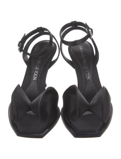 Alexander McQueen Satin Slingback Sandals