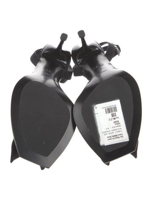 Alexander McQueen Satin Slingback Sandals