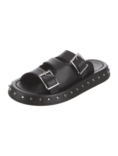 Alexander McQueen Leather Studded Accents Slides