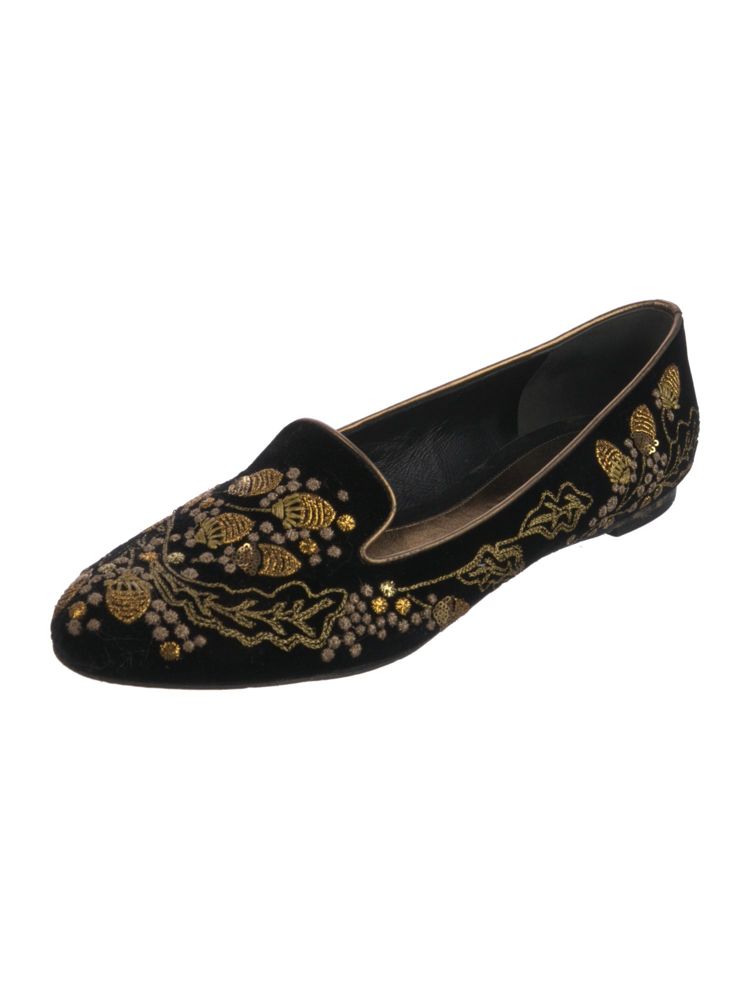 Alexander McQueen Velvet Printed Loafers